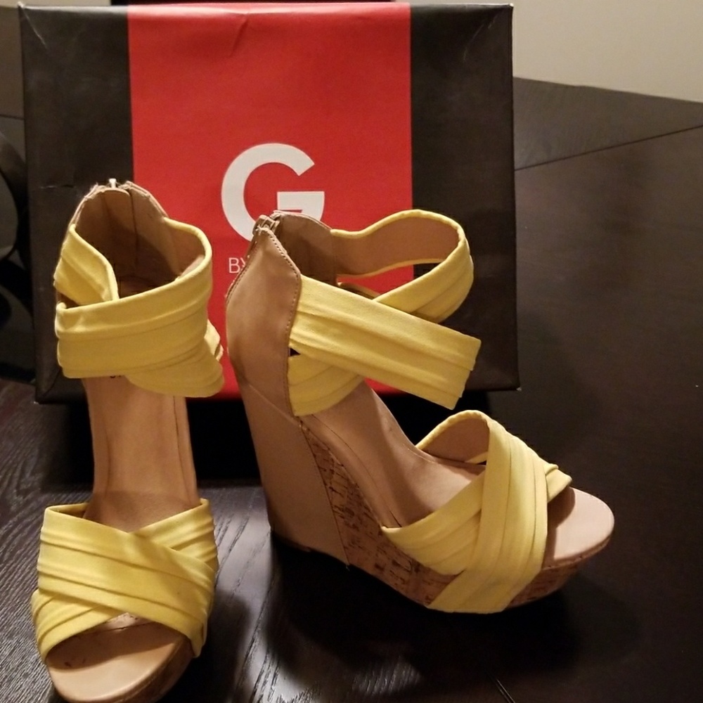 These are STILL for sale - Guess wedges worn once!!!